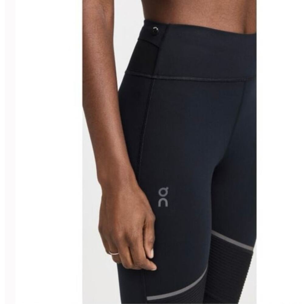 On Running Black Lumos Long Tight Size Small Zip … - image 6